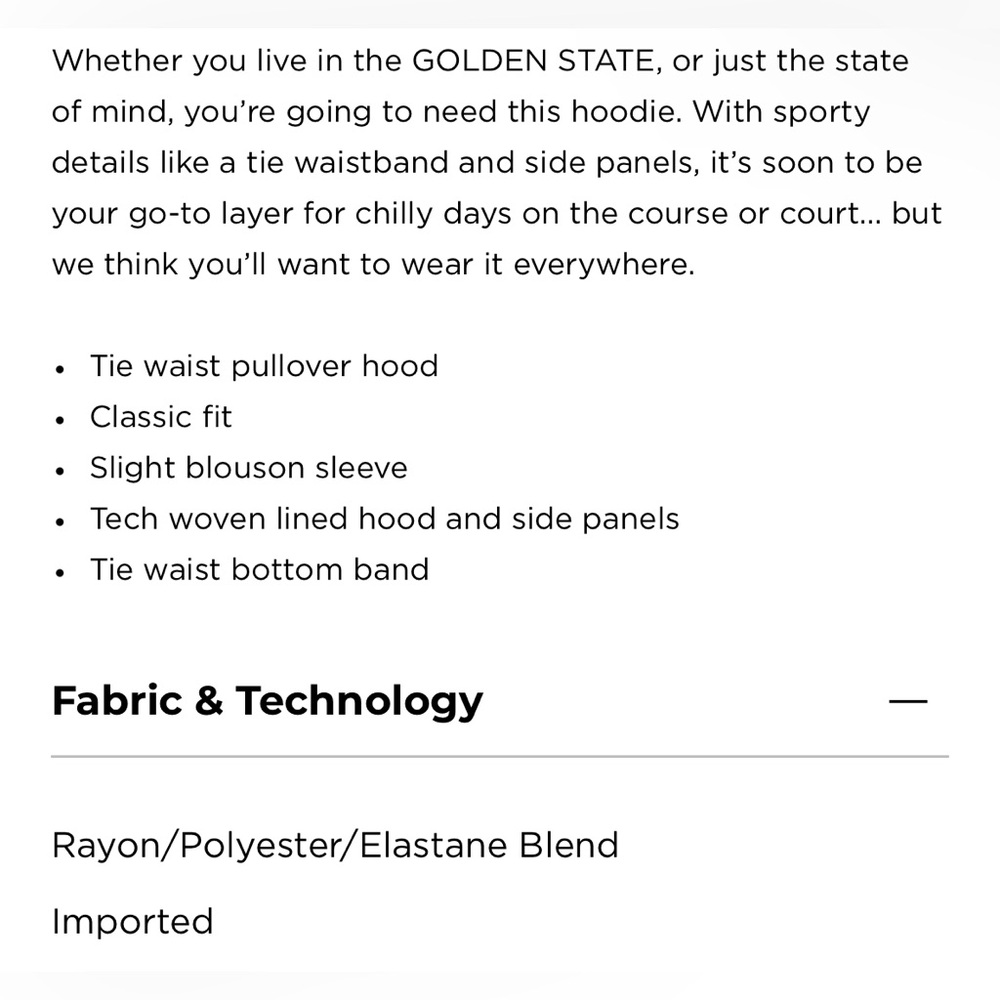 NWT TRAVIS MATHEW GOLDEN STATE SKYLOFT HOODIE - Picture 5 of 5